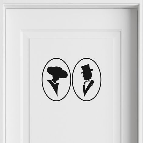 Sticker Mural - WC - 287x410 cm - Noir (1/3)