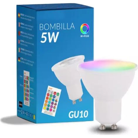 IluminaShop - Bombilla LED Future GU10 5W RGB+W con Mando