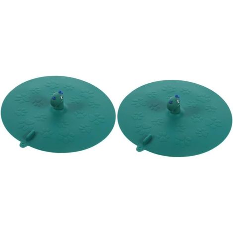 2 Pièces Couvercle désodorisant pour Siphon de Sol des Produits Toilettes lavabo Cuisine éviers de Cuisine Tapis de Silicone Coussin d'évier en Silicone pour Salle de Bain Green