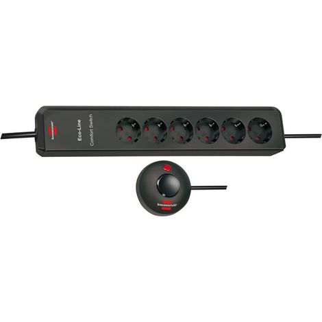 Brennenstuhl Eco-Line Comfort Switch Multiprise Anthracite 2m (1/4)