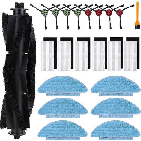 Pièces détachées pour aspirateurs robots Tikom L9000, Lubluelu SL60D et Laresar L6 Nex : brosse latérale principale, filtre HEPA et lingette de nettoyage. (1/5)