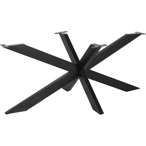 Pied de table en croix H. 73 cm métal noir - OTTAWA (1/5)