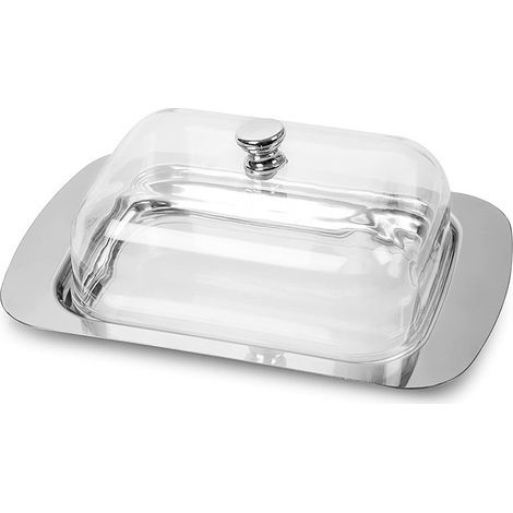 Beurrier en acier inoxydable avec couvercle et poignée, boîte à beurre et à fromage de style européen (1/5)