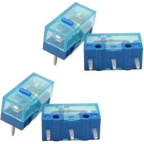 Interrupteur de fin de course momentané à bouton-poussoir pour souris gaming HUANO bleue, 3 broches, 0,74 N (1/4)