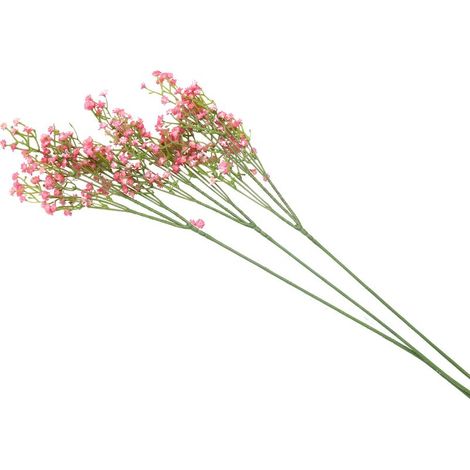 Bouquets de 12 fleurs artificielles Gypsophila Breath, fleurs artificielles réalistes pressées pour décoration de mariage, fête et décoration intérieure à faire soi-même, 53 cm (21 pouces), transparen (1/5)