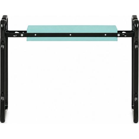 Tabouret de jardin pliable 2 en 1 avec coussin, acier et EVA, vert