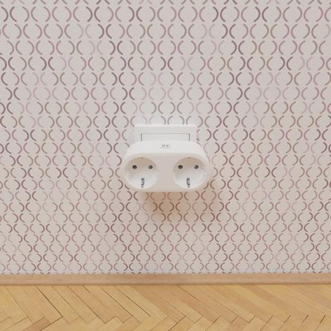 Tesla Smart Plug Enchufe eléctrico doble con Wi-Fi, blanco (1/5)