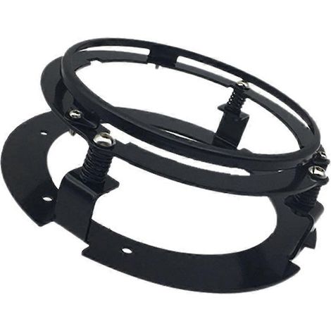 Support de phare rond noir de 5,75 pouces pour voiture et moto, compatible avec les modèles Touring et Softail. Adaptateur de phare. (1/4)