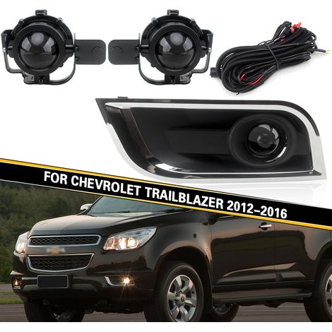 Kit complet feux antibrouillard halogènes pour Chevrolet Trailblazer 2012 2013 2014 2015 2016 Ampoule 9006 51W 4300K 12V, grilles contour + faisceau câblage inclus (1/5)