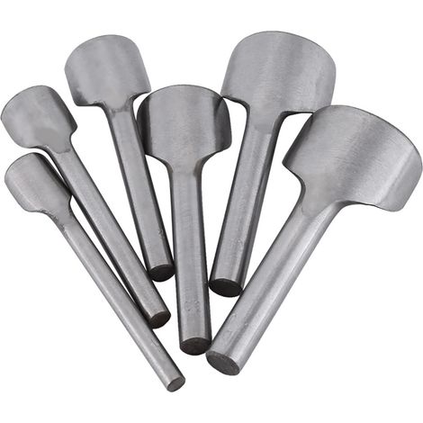 Ensemble de 6 pièces de coupe-ceintures semi-circulaires perforés pour le travail du cuir, adapté à la couture du cuir à domicile (15-40 mm) (1/5)