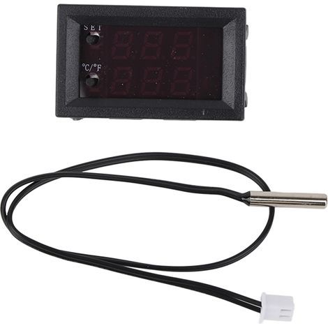 Thermostat Régulateur de Température Digital Intelligent Contrôleur Microprocesseur avec Capteur NTC DC12V (1/5)