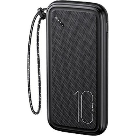 Usams Powerbank PB56 10000mAh 2xUSB /USB-C / MicroUSB Carga rápida negro/negro 10KCD15001 (US-CD150)