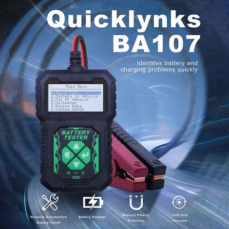 Autobatterie-Lasttester mit LED-Anzeige, Kaltstartstrom 100–2000 CCA, Lichtmaschinentester, Autobatterieanalysator