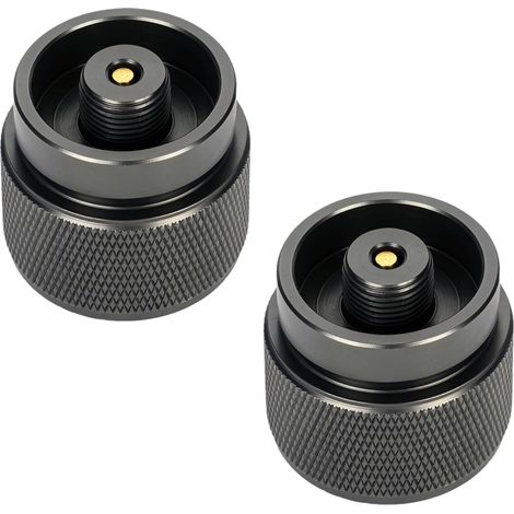 Lot de 2 adaptateurs de cartouches de gaz pour réchaud de camping, brûleur, raccord de cuisinière, laiton et alliage métallique, connexion hermétique pour réchaud de camping et d'extérieur (1/5)