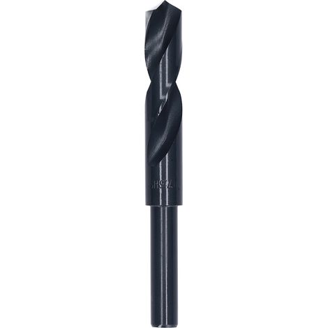 Foret hélicoïdal en acier rapide noir à queue réduite 1/2 pouce pour fer 17.5mm lot de perçage métal (1/5)