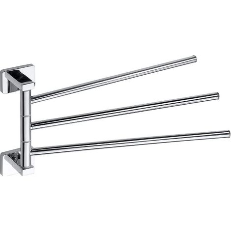 Porte-serviette triple pivotant mural NIKI 35 x17,5 x4,2 cm (1/2)