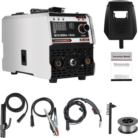 Poste à Souder 2 en 1 MIG MMA, Poste à Souder Inverter, Machine à Souder Electrique, 120A IGBT 220V Soudage Manuel, Alimentation Automatique du Fil, Machine de Soudage à l'Arc de Gaz (1/5)