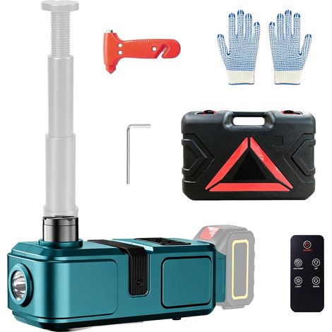 Cric Electrique, 5T Cric Hydraulique Voiture avec Lumière LED et Télécommande Plage de Levage 15.5-45cm Compatible avec 18V Batterie pour Voiture SUV MPV Réparation de Garage (sans Batterie) (1/5)