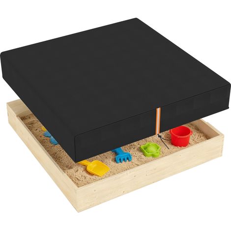 AIYAPLAY Sandbox Cover, Square Sandpit Cover with Drawstring & Elastic Band