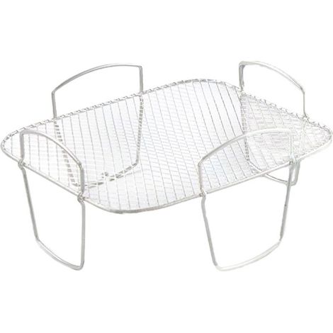 Grille à frites en acier inoxydable - Grille de cuisson pour four, plateau pour friteuse à air chaud - Support anti-chute pour barbecue et cuisine - Grille de four (1/5)