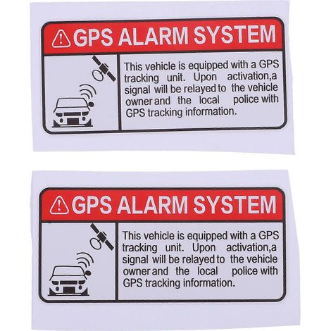 autocollants de voiture avec signalisation de système d'alarme GPS, autocollants d'avertissement antivol (1/3)