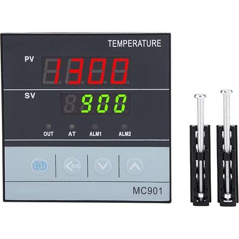 Regolatore di temperatura digitale, MC901 Regolatore di temperatura PID digitale Tipo K PT100 Ingresso sensore Relè Uscita SSR digitale, Regolatori di temperatura (1/5)
