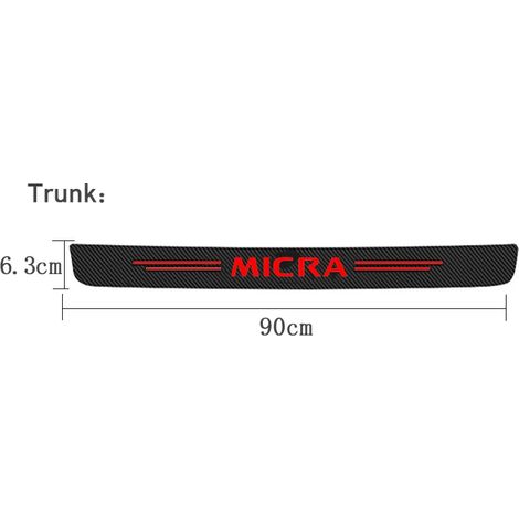 (Rouge,1 pièce,coffre) Film adhésif de protection anti-rayures pour seuil de porte de voiture Nissan Micra,emblème,film imperméable,accessoires (1/3)