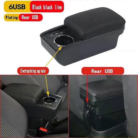 Appliquez sur la Toyota Aygo X : accoudoir, support de coude, rangement central pour console de voiture. (1/5)
