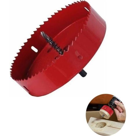 Scie Cloche Bi-Métal Ø 150 mm , acier rapide HSS M42, avec tige hexagonale et foret pour aluminium, fer et bois (1/5)