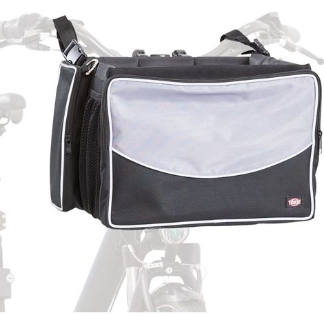 Trixie Panier avant de vélo noir et gris robuste (1/5)