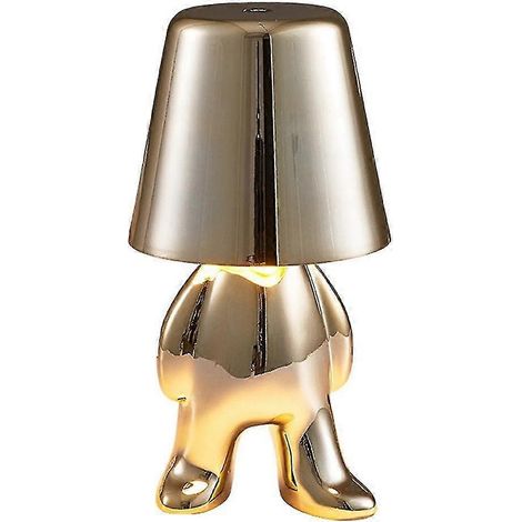 Petit Golden People Lampe de Table Touch Interrupteur Réglable Led Night Light Chambre Bureau Décoratif R (1/5)