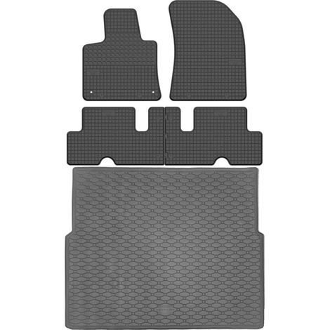 Juego de alfombrillas de goma para Citroën C4 Picasso II VAN (2013-2019) + alfombrilla para el maletero. (1/5)