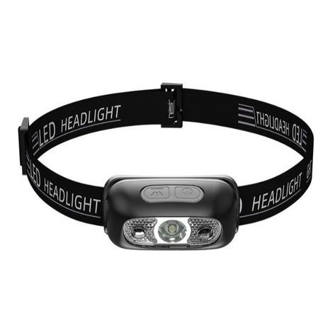 Lampe Frontale, Torche Frontale LED Ultra Puissante avec 3 Modes d'Éclairage & Lumière Rouge, Étanche IPX6, Portable Lampe Poche Main Libre Rechargeable pourPêche/Camping (1/4)