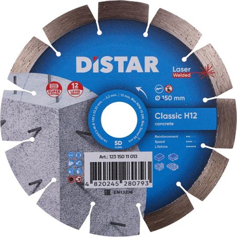 Disco de diamante Distar clásico H12 150 x 2,2 1,3 x 22,23 mm