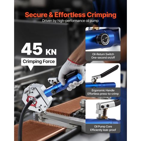 Pince à Sertir Hydraulique Tuyau Climatisation Kit Sertissage (1/5)