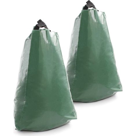 Wiltec 2 Sacchi per irrigare alberi 75 l in PVC, Sistema di irrigazione a goccia intorno ai tronchi