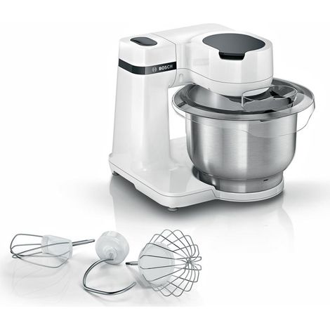Bosch Serie 2 MUMS2EW00 Macchina da cucina MUM 700 W Bianco. Capacità ciotola: 3,8 L, Colore del prodotto: Bianco, Tipo di controllo: Pulsanti. Materiale ciotola: Acciaio inox, Materiale della scoc... (1/5)