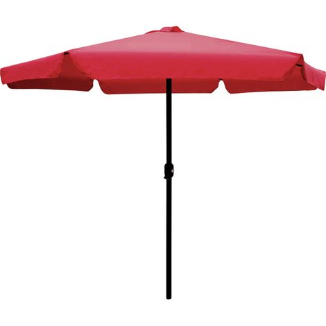 Linder Exclusiv Sonnenschirm, Gartenschirm Ø 300 cm,mit Kurbel,Burgund (1/4)