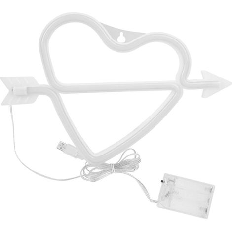 Adorable Heart shape LED Light Decorative Wall Hanging Lamp for Bedroom Dormitory(Warm White ) (1/5)