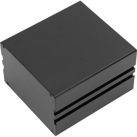Boîtier électrique en alliage d'aluminium, coffret de jonction étanche intégré 90x138x150mm, noir mat, boîte de dérivation robuste pour projets. (1/5)