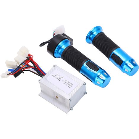 Guidon d'accélérateur bleu cristal pour vélo électrique 24V 250W, kit contrôleur avec poignée de torsion, accessoire E-bike. (1/5)