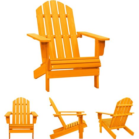 The Living Store - Adirondack-Gartenstuhl Massivholz Tanne Orange (1/5)