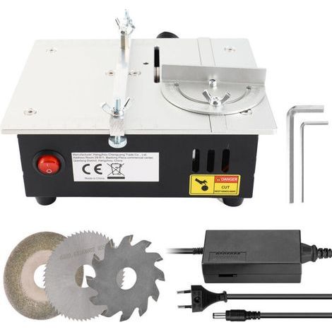 Mini scie circulaire multifonctionn, scie de bureau électrique, petit outil de coupe domestique, tour à bois (1/4)