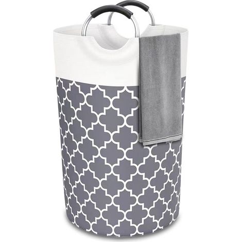 Panier à linge pliable 82L – Capacité grande pour vêtements – Poignée en mousse souple – Rangement facile dans la buanderie (1/5)