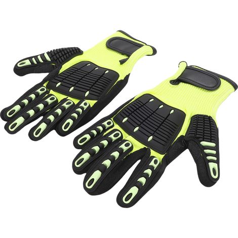 Gants de travail de sécurité en TPR résistants aux coupures, aux vibrations, aux chocs, antidérapants et résistants à l'abrasion par l'huile, pour l'ingénierie mécanique, taille XL. (1/5)