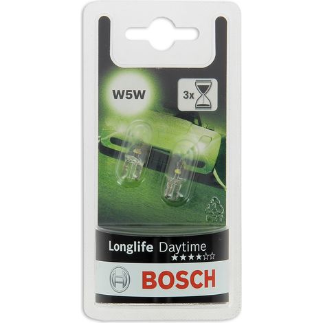 Ampoules pour Voiture Bosch W5W Longlife 2 pièces 1202 (1/2)