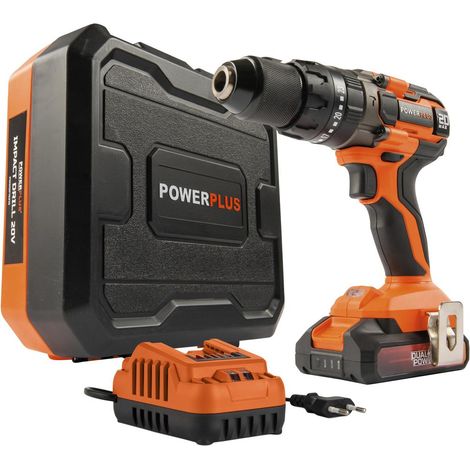 Dual Power Perceuse à Percussion sans Fil POWDP15211 - 3 en 1, Perceuse Batterie de 20 V et 50 Nm, incl. Batterie et Chargeur