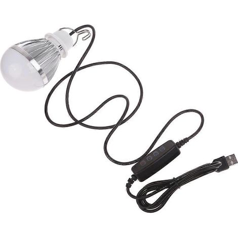 Lampe LED portable 10W, veilleuse alimentée par USB, lampe de camping, lampe de tente - Boîtier en aluminium (1/4)