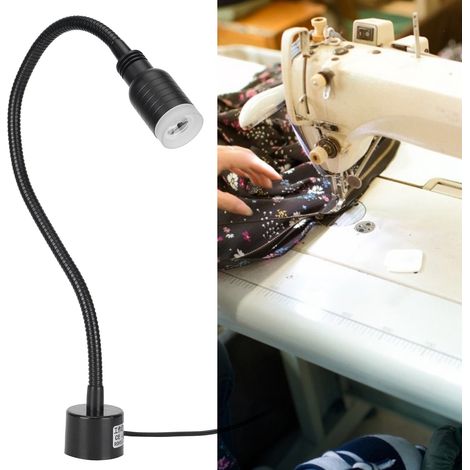 Lampe de travail LED universelle réglable 5 W pour machines-outils, avec base magnétique, pour la maintenance. Prise UE 110-220 V. (1/5)