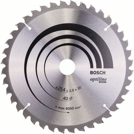 Bosch Kreissägeblatt Optiline Wood für Kapp- und Gehrungs., 254 x 30 x 2 mm 40 WZ/N (1/4)
